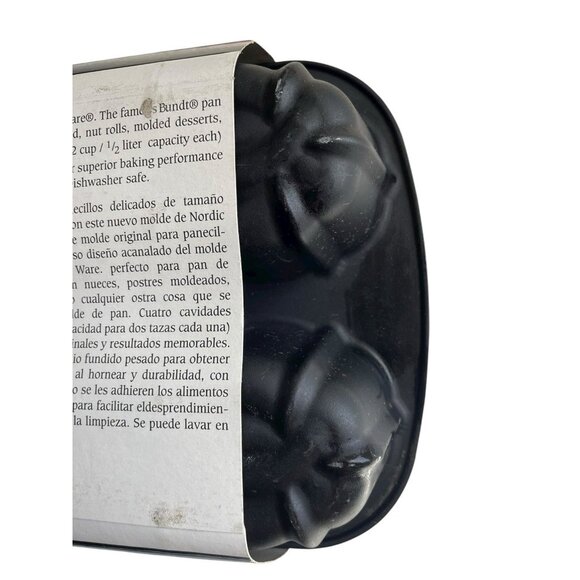 Vintage Nordic Ware Pro-Cast Mini Loaf Pan 4 Cup Cast Aluminum USA Bundt 52724 - Picture 5 of 7